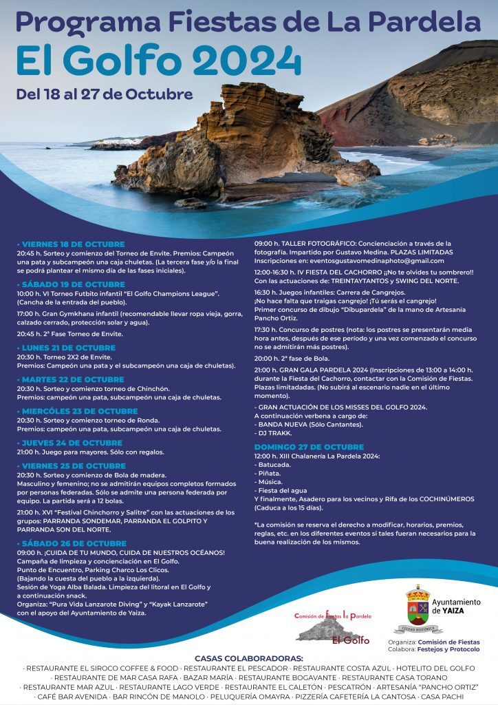 El Golfo celebra sus fiestas de La Pardela hasta el 27 de octubre